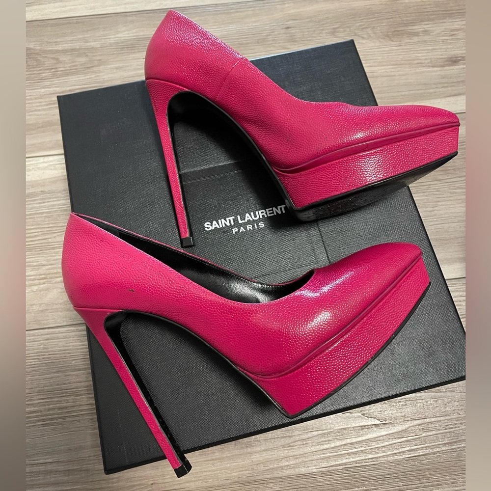 Saint Laurent Janis Platform Pumps Bubblegum pink - Picture 6 of 10